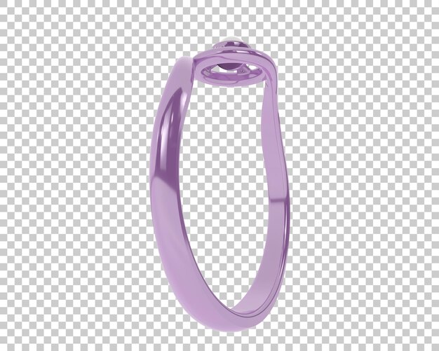 Anillo de compromiso aislado en el fondo Ilustración de renderización 3D