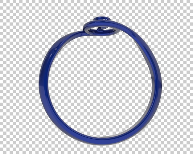 Anillo de compromiso aislado en el fondo Ilustración de renderización 3D