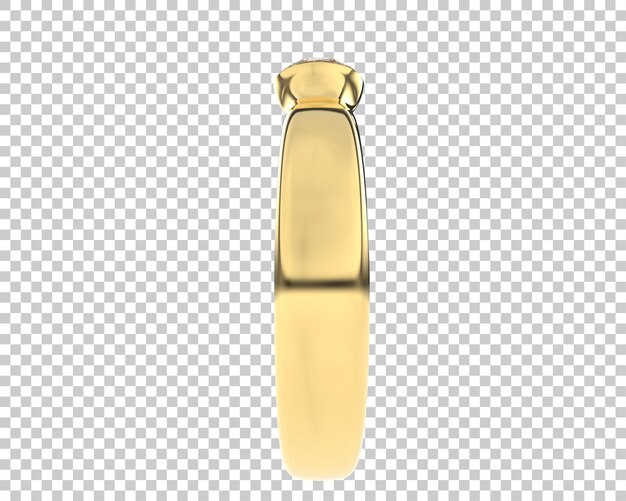 Anillo de compromiso aislado en el fondo Ilustración de renderización 3D