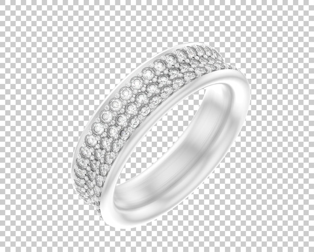 Anillo de diamantes de doble fila