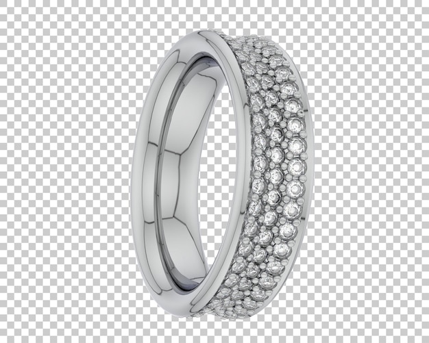 Anillo de diamantes de tres filas