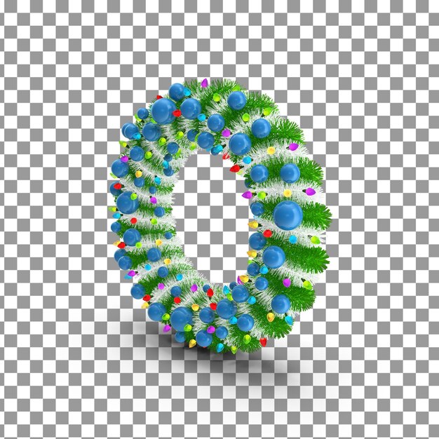Anillo de Feliz Navidad de PSD en un fondo aislado y transparente