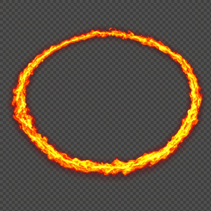PSD el anillo de fuego ardiente