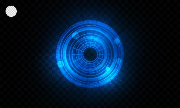 Anillo hud brillante de tecnología sobre fondo transparente
