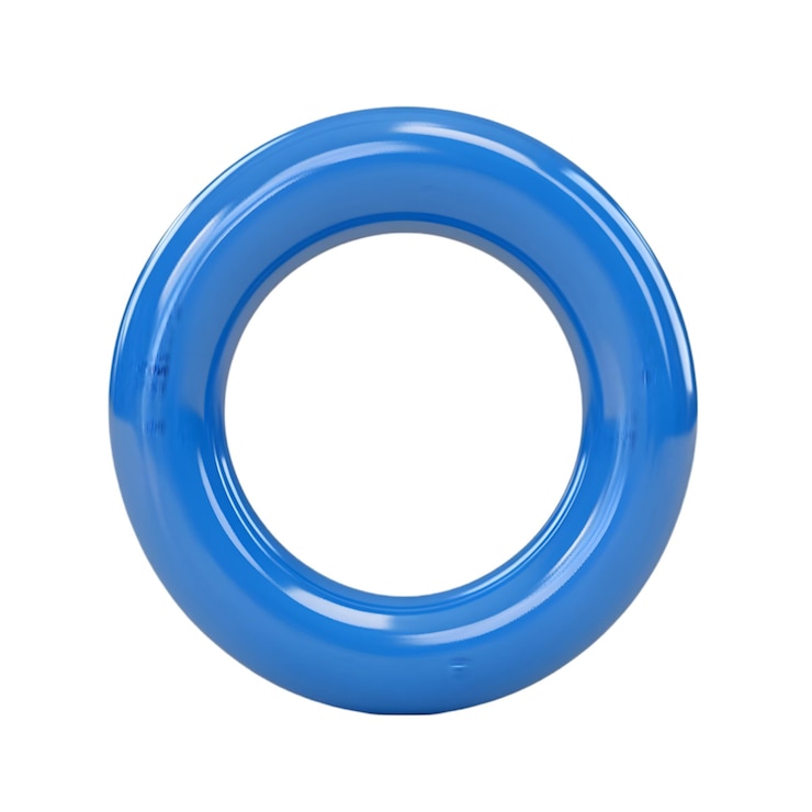 PSD anillo inflable azul flotador minimalista de piscina o elemento de diseño decorativo