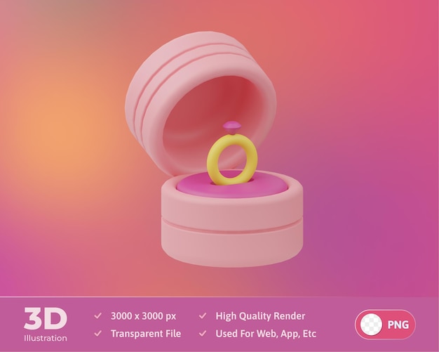 Anillo mother39s día ilustración 3d