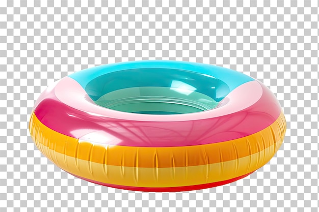 PSD anillo de natación inflable sobre un fondo transparente