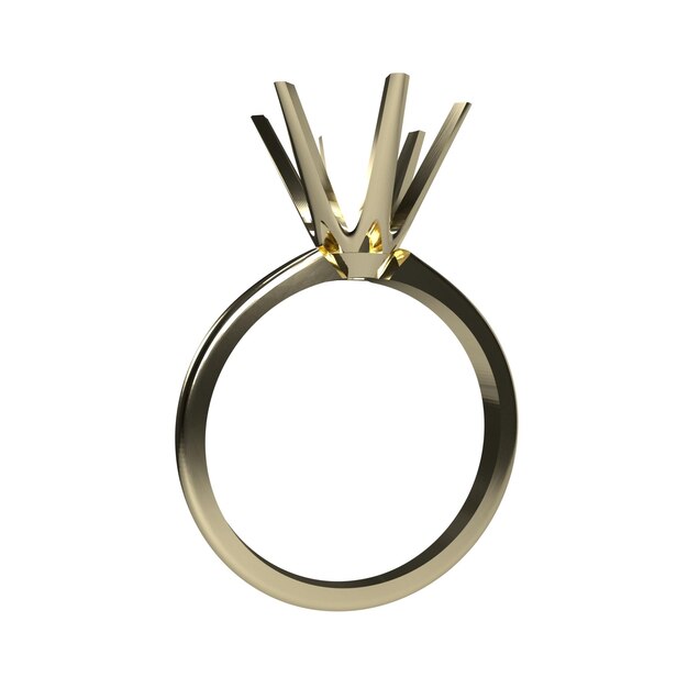 Un anillo de oro con un anillo de diamantes en él.