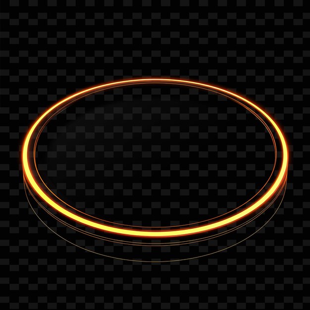 PSD anillo de oro con un círculo brillante sobre un fondo oscuro