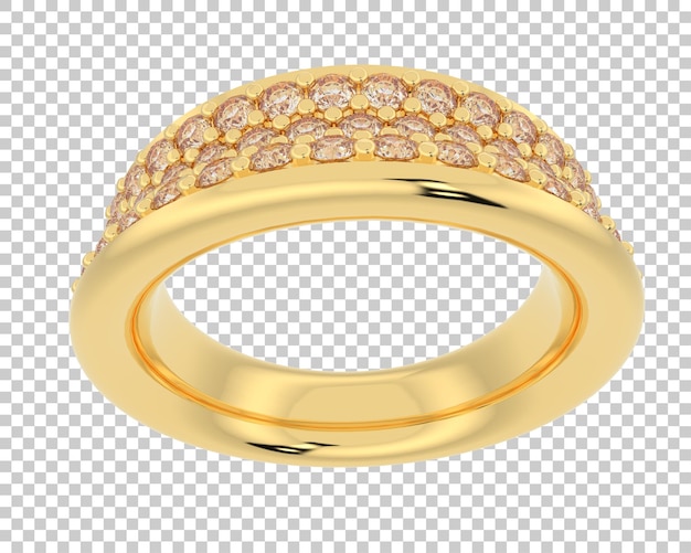 Anillo de oro de diamante de doble fila