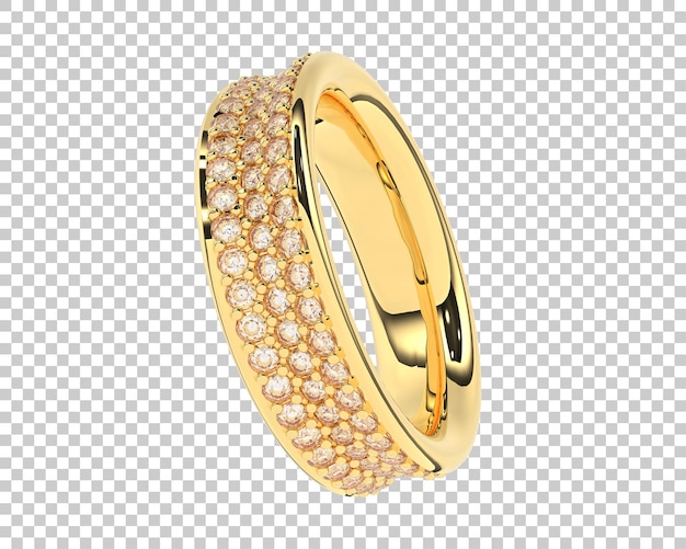 Anillo de oro de diamante pavimentado
