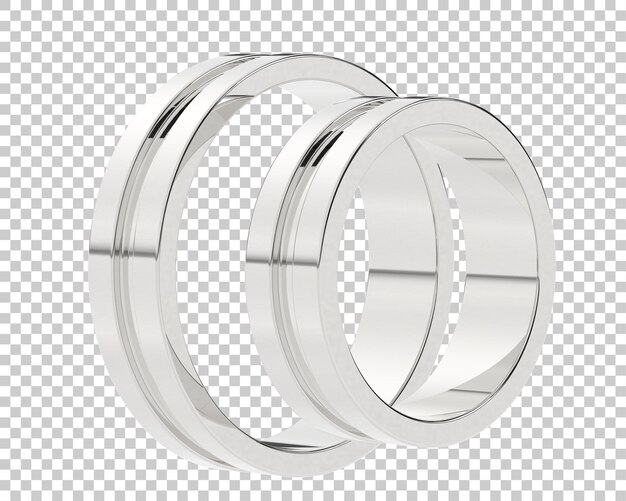 Anillo de oro en la ilustración de renderizado 3d de fondo transparente