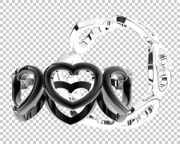 Anillo de oro en la ilustración de renderizado 3d de fondo transparente