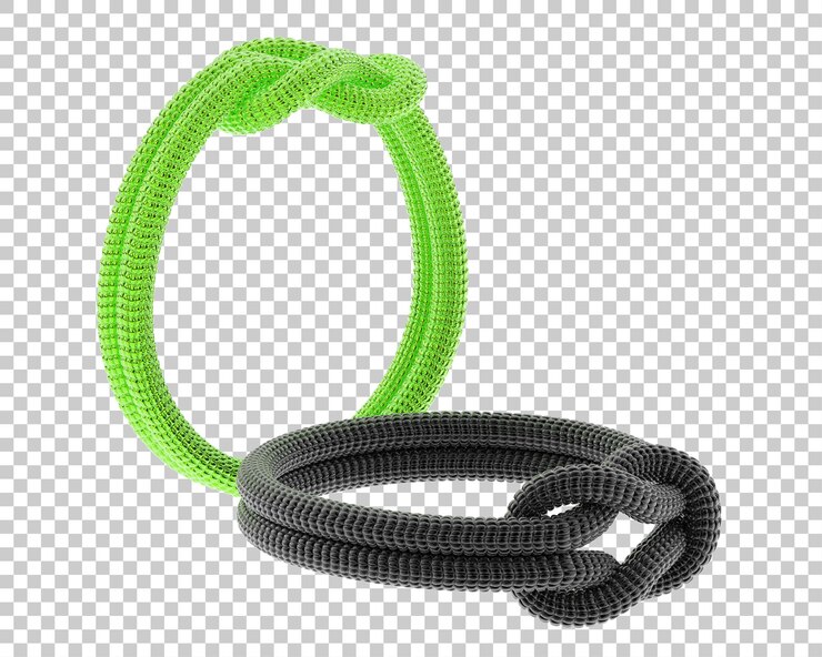 PSD anillo de oro en la ilustración de renderizado 3d de fondo transparente