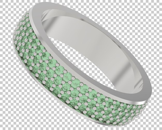 Anillo de oro en la ilustración de renderizado 3d de fondo transparente