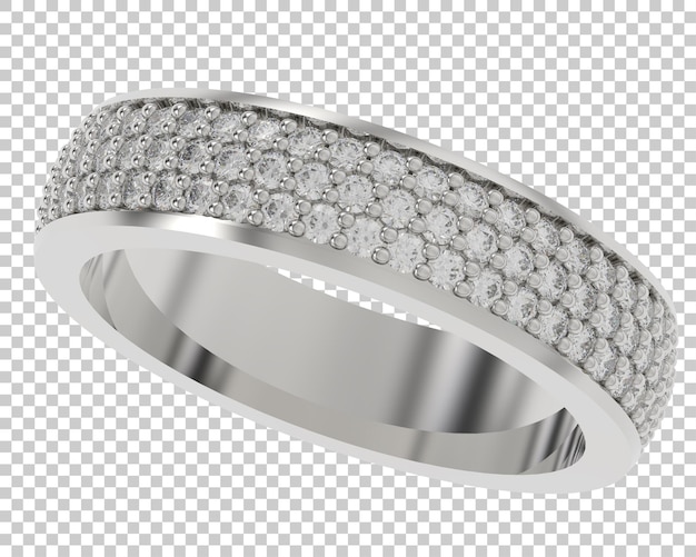 Anillo de oro en la ilustración de renderizado 3d de fondo transparente