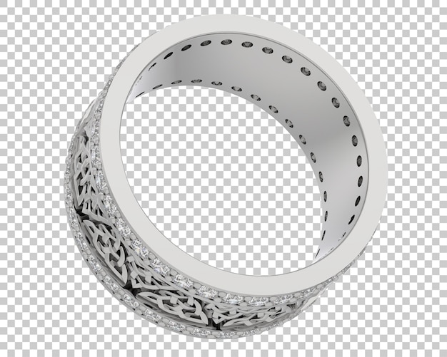 PSD anillo de oro en la ilustración de renderizado 3d de fondo transparente