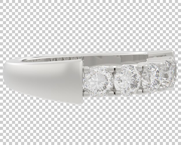 Anillo de oro en la ilustración de renderizado 3d de fondo transparente