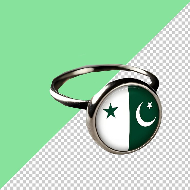 Anillo PSD con la bandera y la palabra usa en él con fondo transparente