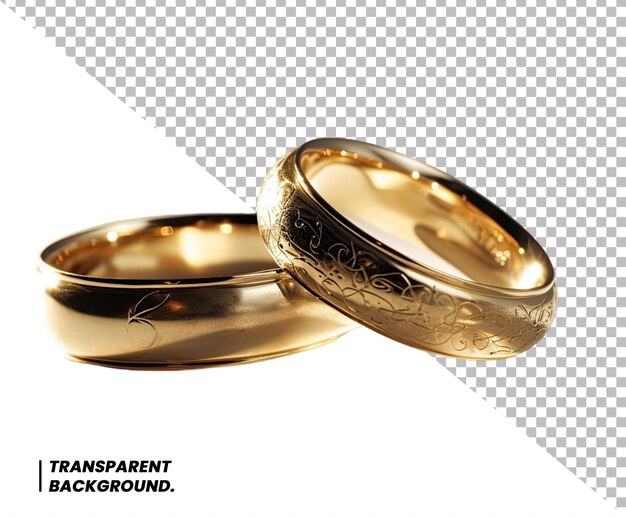 Anillos de boda de oro aislados