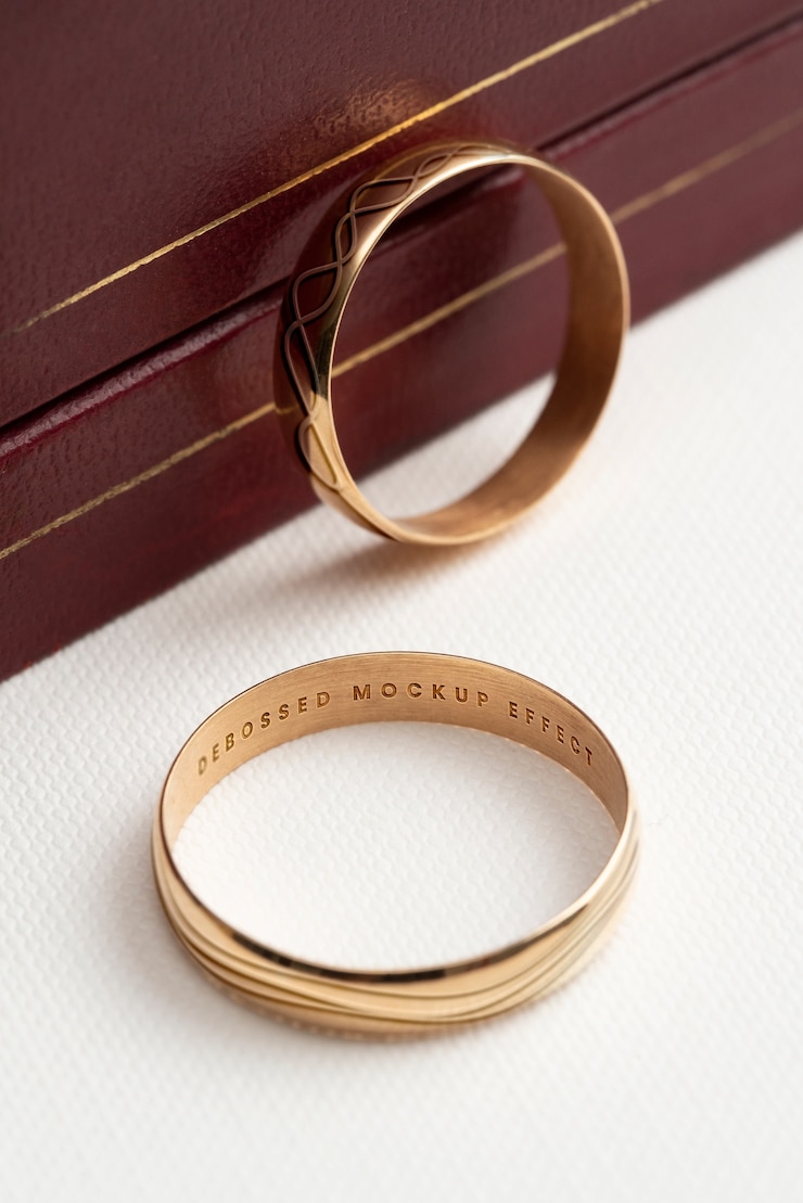 PSD anillos de boda de oro