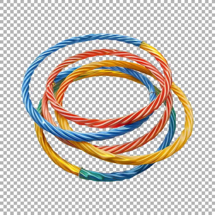 PSD anillos de hula hoop en un fondo transparente generado por ai