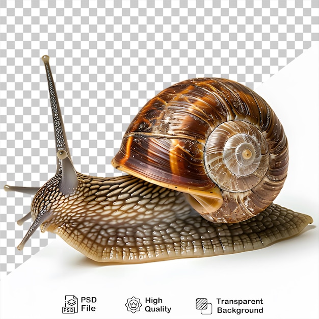 Animal caracol em fundo transparente