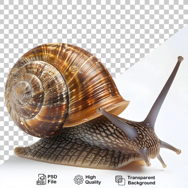 PSD animal caracol sobre un fondo transparente