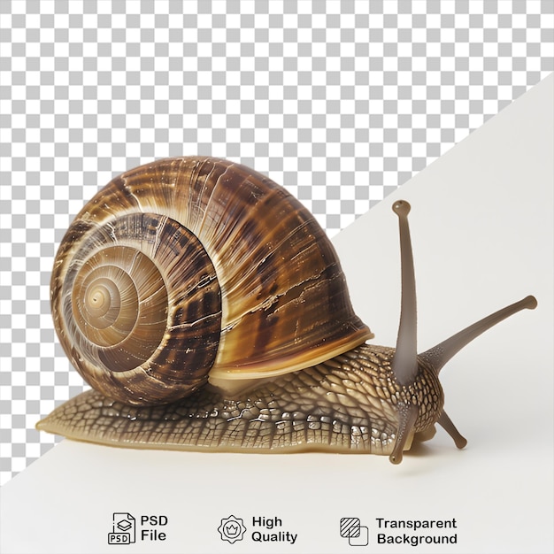 PSD animal caracol sobre un fondo transparente