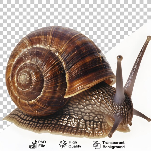 PSD animal caracol sobre un fondo transparente