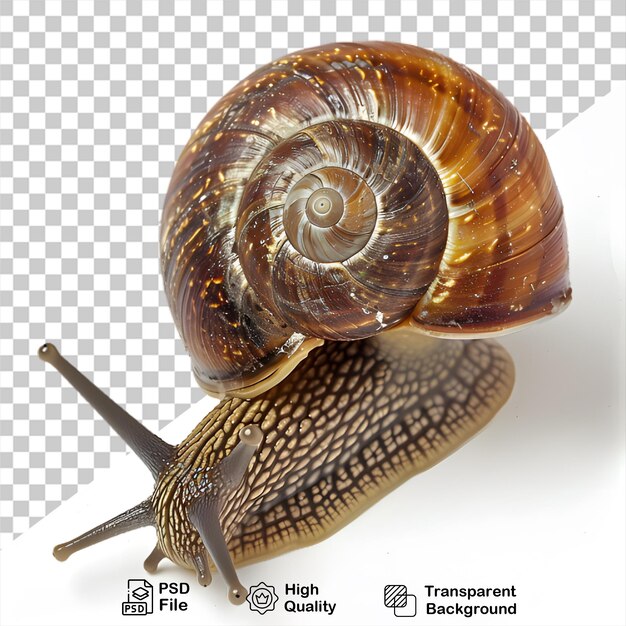 PSD animal d'escargot sur un fond transparent