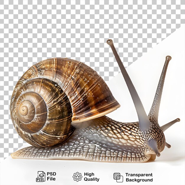 PSD animal d'escargot sur un fond transparent