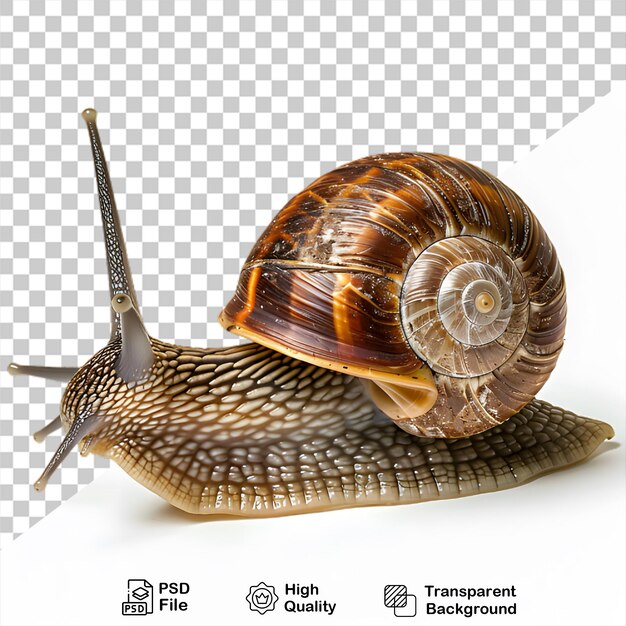 PSD animal d'escargot sur un fond transparent