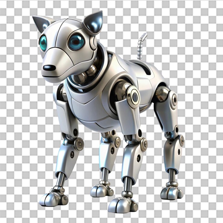 PSD un animal robot icono de inteligencia artificial aislado en un fondo transparente