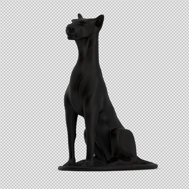 PSD animal statue 3d rendu isolé