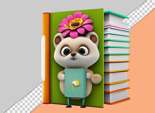 PSD animales de lectura 3d caprichosos