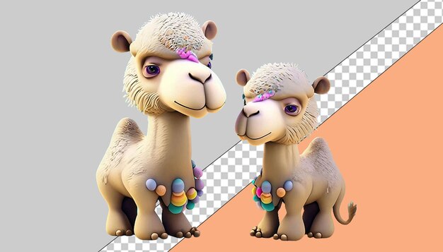 PSD animales lindos en 3d en png