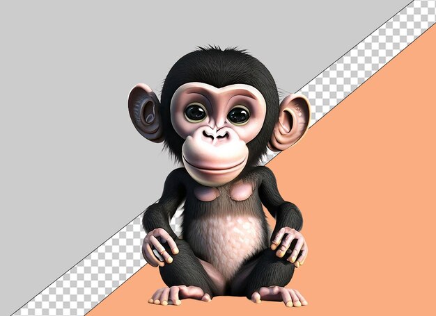 PSD animales lindos en 3d en png