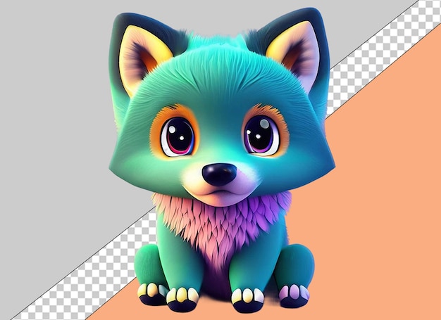 PSD animales lindos en 3d en png