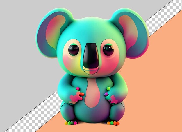 PSD animales lindos en 3d en png