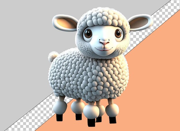 PSD animales lindos en 3d en png