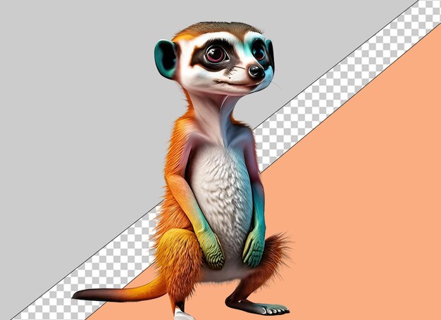 PSD animales lindos en 3d en png