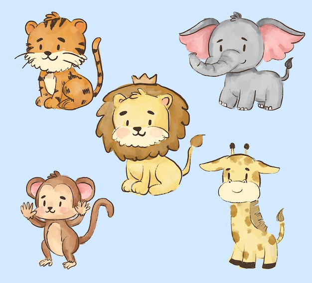 PSD animales de safari de agua muy bonitos