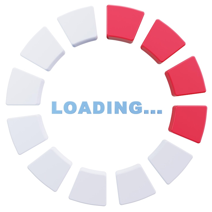 PSD animated loading circle illustration