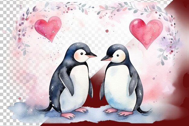 Animaux Célébrant La Saint-valentin Illustration Png