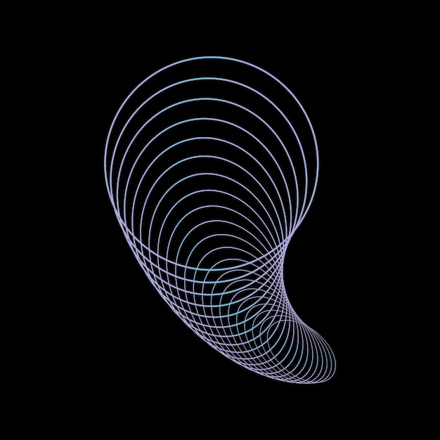 Animazione di forme geometriche a spirale concentriche
