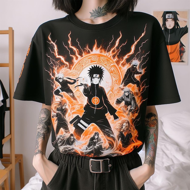 PSD anime-t-shirt-design