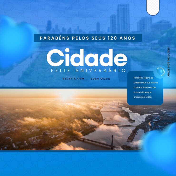 PSD aniversário cidade psd