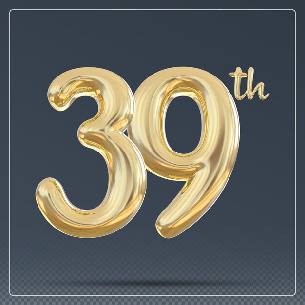 39 aniversario número de oro