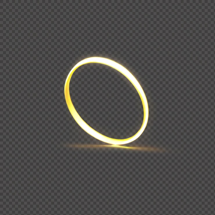 PSD anneau lumineux isolé à fond transparent png